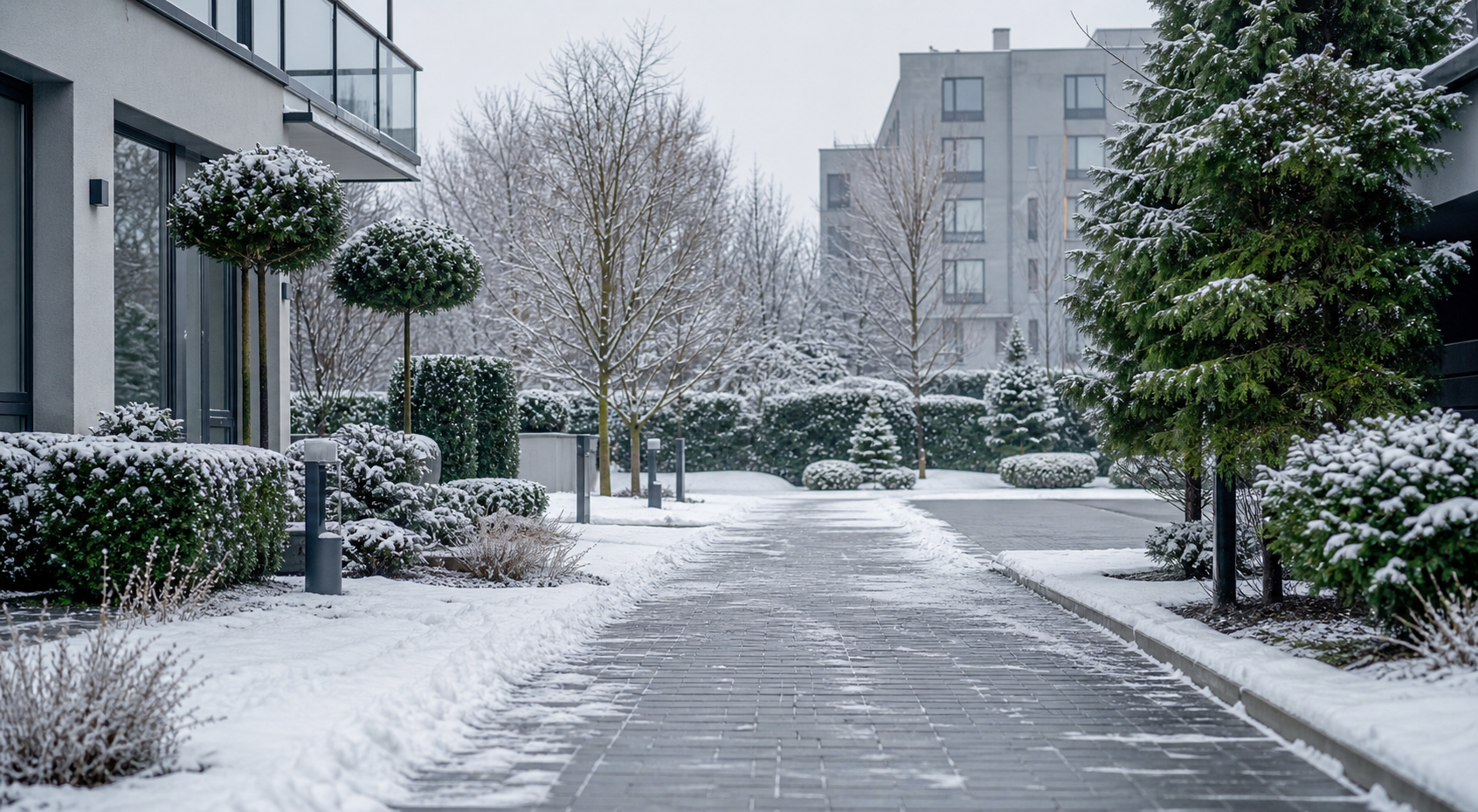Winterdienst für Wege, Höfe und Zufahrten